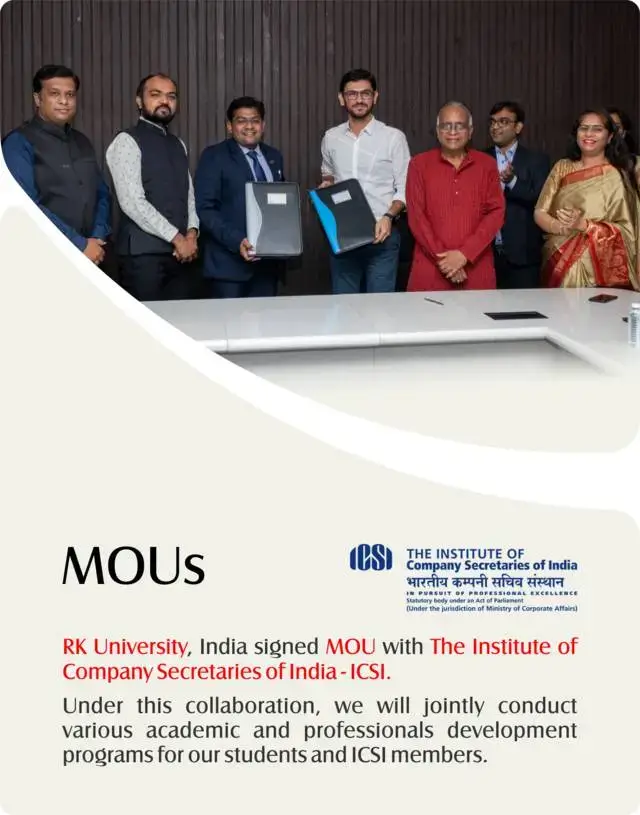 mou the institute of company secretaries of India and rku